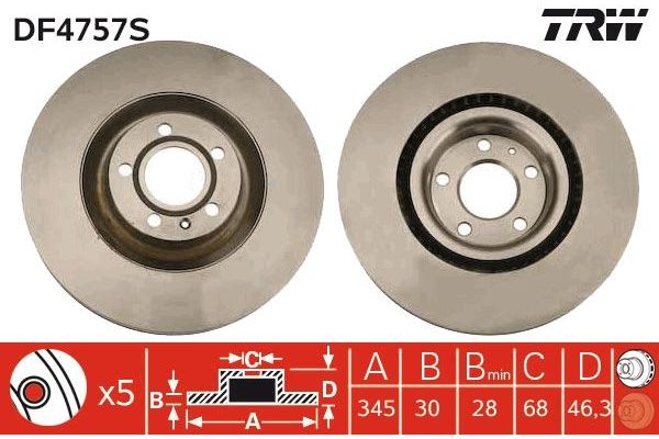 Fren Disk Ayna Ön Sağ ve Sol Audi S4 Sedan (8E)(03.2003->)  LPR A1021V