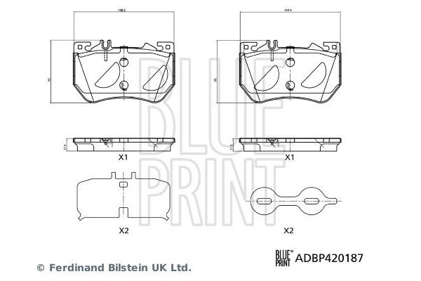 Fren Disk Balata Ön Mercedes E -Serisi Sedan (BM 214)(06.2023->)  BLUE PRINT ADBP420187