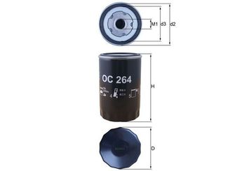 Yağ Filtresi  MAHLE OC 264  6A115561 34115561A 034115561A 06A115561 6A115561B 06A115561B 6A115561E 06A115561E 78115561K 078115561K 1JM115561BZ