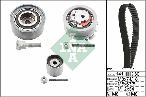 Triger Kayış Seti  Audi A3 (8P1)(05.2003->)  INA 530 0463 10
