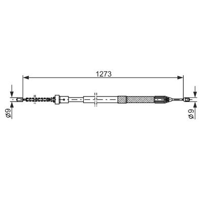 El Fren Teli Arka Sol Renault Twingo (07.2007->)  BOSCH 1 987 482 308
