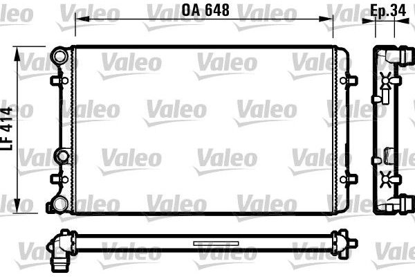 Su Radyatörü  Audi A3 (8L)(09.1996->)  VALEO 732427