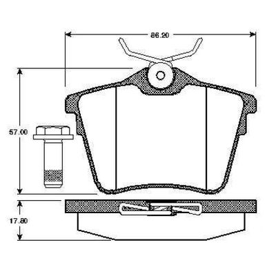 Fren Disk Balata Arka Peugeot 407 Coupe (10.2005->)  BOSCH 0 986 TB2 881