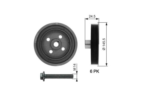 Krank Kasnak  GATES TVD1057A