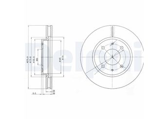 Fren Disk Ayna Ön Sağ ve Sol DELPHI BG4068  MR510741 MR510742 MR527825