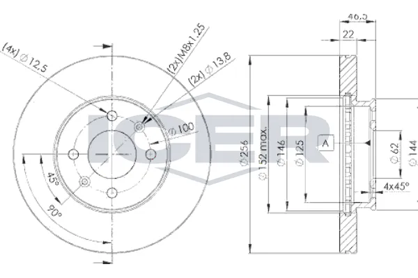Fren Disk Ayna Ön Sağ ve Sol Kia Rio (JB)(2005->)  AYD 50219