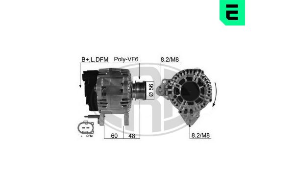 Alternatör  Audi A3 Cabriolet (8P7)(04.2008->)  ERA 210497A