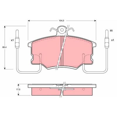 Fren Disk Balata Ön Lancia Prisma (1983->)  TRW GDB464