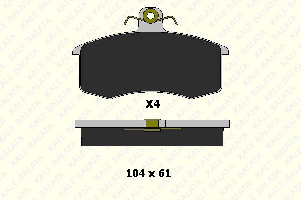 Fren Disk Balata Ön Lada Kalina (1117/1118/1119)(09.2006->)  KALE BALATA 21170 170 14