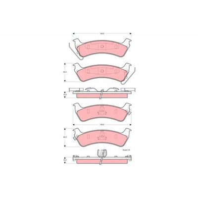 Fren Disk Balata Arka Jeep Grand Cherokee (ZJ/Z)(1993->)  TRW GDB4124