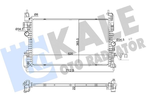 Su Radyatörü  Opel Adam (2012->)  KALE 363630