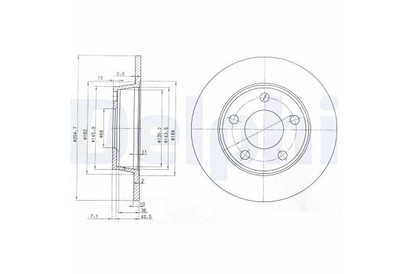 Fren Disk Ayna Arka Sağ ve Sol Audi Allroad Quattro (4B5)(02.2000->)  DELPHI BG3671