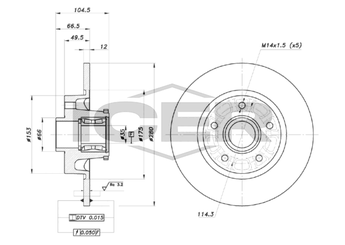 Fren Disk Ayna Arka Sağ ve Sol FRENBU 30599B  432007343R 432022742R 4422288 6000620071 4320600Q0H 4320600Q0M 8660003914 95516956 95523187