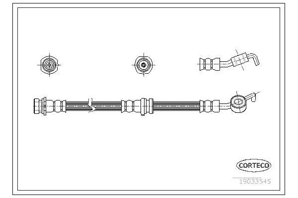 Fren Hortumu Ön Sağ veya Sol Nissan Micra (K12E)(11.2002->)  SVAC 73-0133