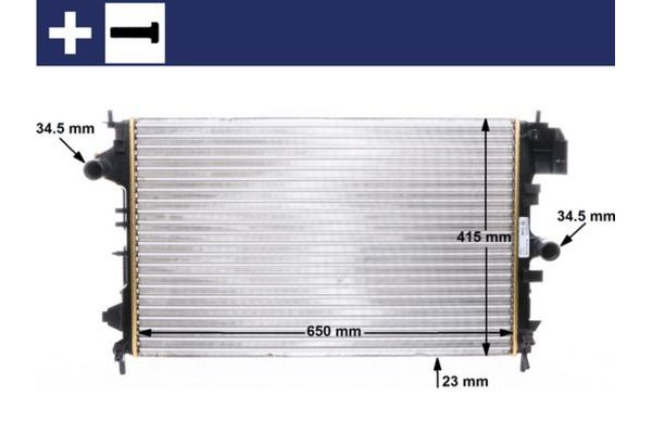 Su Radyatörü  Fiat Croma (194)(06.2005->)  MAHLE CR 8 000S