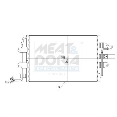 Klima Radyatörü  Volkswagen New Beetle Cabriolet (1Y7)(01.2003->2010)  BOSCH 1 986 AD2 211