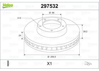 Fren Disk Ayna Ön Sağ ve Sol VALEO 297532  4246L9 4246-L9