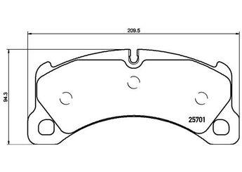 Fren Disk Balata Ön MAGNETI MARELLI 363700465033  1356392 95B698151AD 95B698151AS 95B698151E 95B698151K 95B698151S 971698151AD