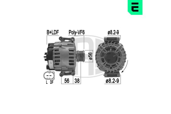 Alternatör  Volkswagen T6 Transporter P.Van/Minibüs (SG)(04.2015->2019)  ERA 209194A