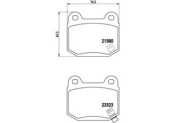 Fren Disk Balata Arka BREMBO P 56 048  4605A050 370230042 980139069 4605B928 4605C034 MR407391 4406012U87 44060AB085 44060CD026 44060CD094 D4060CD00B D4060CD01B D406MCD01J D40F0CD00B D40F0CD01B D40F0CD026 D40F0CD094 D4MFMCD01J 26696FE000 26696FE001 26696FE080 26696FE081 26696FG000 26696VA000 ST2629688050 SU00307219