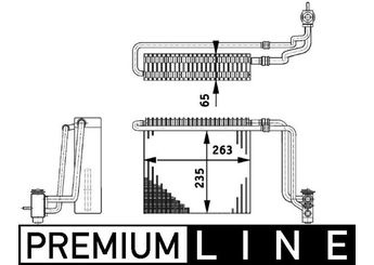 Kalorifer Radyatörü  MAHLE AE 65 000P  18305758 0018305758 A0018305758 A 001 830 57 58