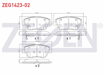 Fren Disk Balata Ön ZEGEN ZEG1423-02   581012TA50 581013QA50 581014UA00 581012TA00 581013QA10 581013VA50 P30066