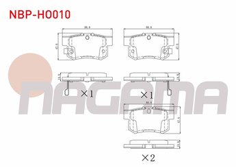 Fren Disk Balata Arka NAGAMA NBP-HO010  