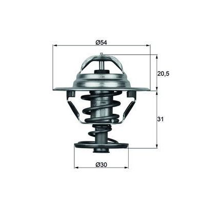 Termostat 88 °C  Saab 900 5 Kapı (1994->)  MAHLE TX 10 88D