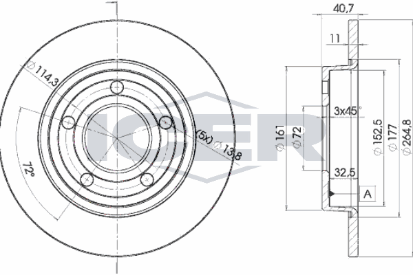 Fren Disk Ayna Arka Sağ ve Sol FROW 552.1102.008