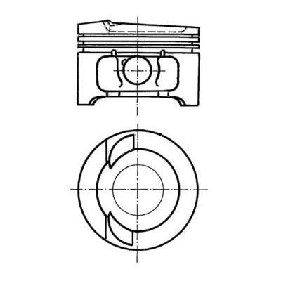 Piston (81.01MM-STD)  KOLBENSCHMIDT 91033600