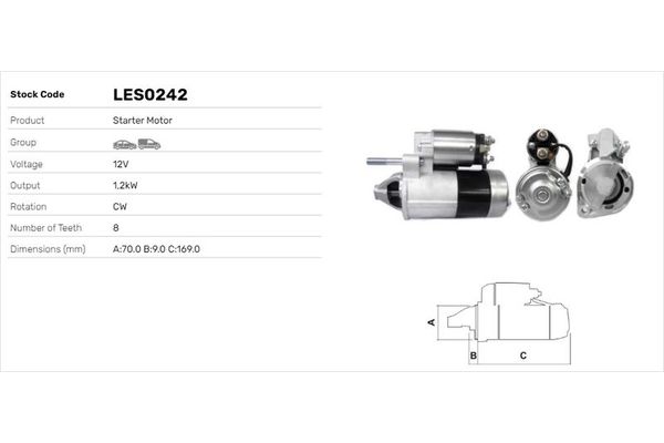 Marş Dinamosu  Hyundai Tucson (JM)(2004->)  LUCAS ELEKTRIK LES0242