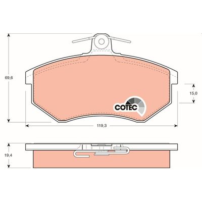 Fren Disk Balata Ön Audi A4 Avant (B5)(11.1994->)  TRW GDB826