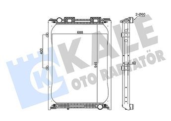 Su Radyatörü  KALE 349370  A1265004103 81061016407 81061016423 81061016438 81061019423 81061019438