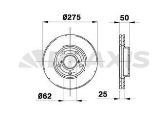 Fren Disk Ayna Ön Sağ ve Sol BRAXIS AE0183  4351242032 43512-42032