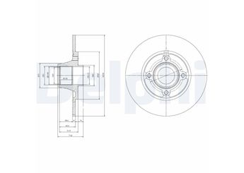 Fren Disk Ayna Arka Sağ ve Sol DELPHI BG9033RS  7700805006 7700 805 006