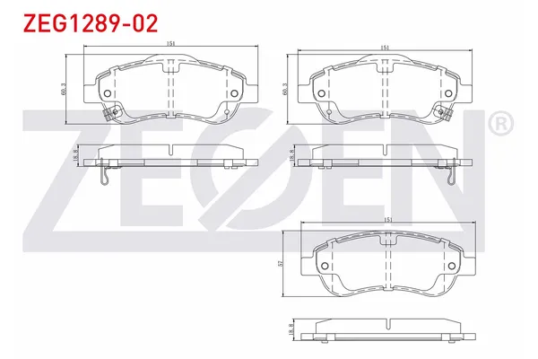 Fren Disk Balata Ön Honda CR-V (RE)(01.2007->)  ZEGEN ZEG1289-02