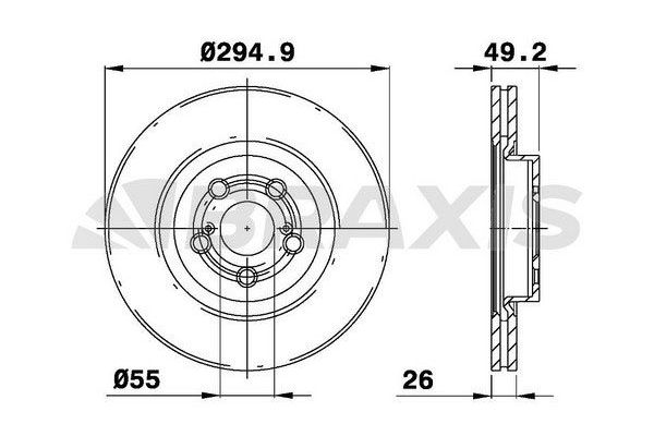 Fren Disk Ayna Ön Sağ ve Sol Toyota Avensis (T25)(2003->)  BRAXIS AE0200