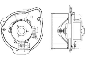 Kalorifer Motoru  MAHLE AB 135 000P  9166023 30755486 3 075 548 6 9 166 023 9171430 9 171 430