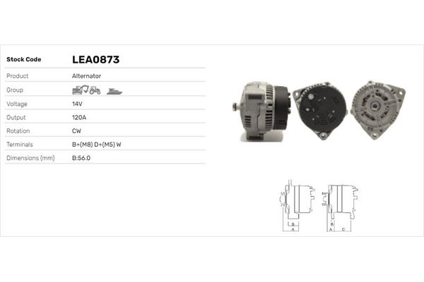 Alternatör  LUCAS ELEKTRIK LEA0873