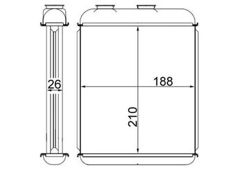 Kalorifer Radyatörü  MAHLE AH 41 000S  1618312 1618134 16 18 134 16 18 312 9117117 91 17 117 93180006 09117117 1618133 1618135 1618182 1618206 9117116 9117118 9118960 9192937