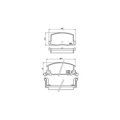 Fren Disk Balata Arka Toyota MR 2 Roadster (W30)(2003->)  MAGNETI MARELLI 363700483019