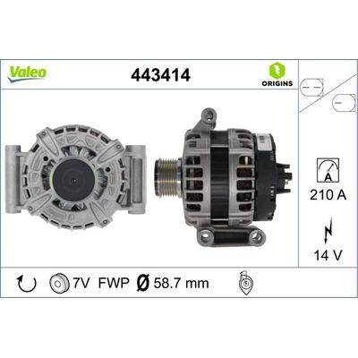 Alternatör  VALEO 443414