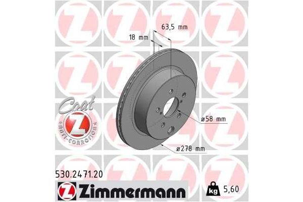 Fren Disk Ayna Arka Sağ ve Sol ZIMMERMANN 530.2471.20