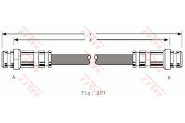 Fren Hortumu Arka Sağ veya Sol Mazda 626 Sedan/ Coupe/ S.Wagon (GD/GV)(06.1987->)  MGA 51242