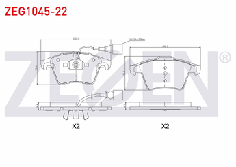 Fren Disk Balata Ön ZEGEN ZEG1045-22   7L6698151B 7L6698151F 7L6 698 151 F 7L6 698 151 B