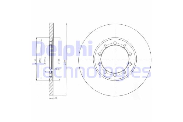 Fren Disk Ayna Arka Sağ ve Sol Ford Transit New Line (TT9)(2006->)  DELPHI BG4075
