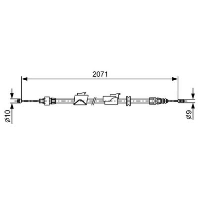 El Fren Teli Arka Sağ Ford S-MAX (CA1)(2006->)  BOSCH 1 987 482 242