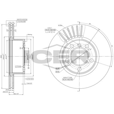 Fren Disk Ayna Ön Sağ ve Sol BMW 3 Serisi Touring (F31)(2012->)  BMW ORJINAL 34116792217