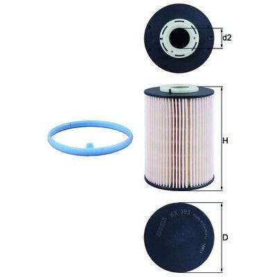 Yakıt Filtresi  Volvo V70 S.Wagon [Combi] (04.2007->)  MAHLE KX 393D