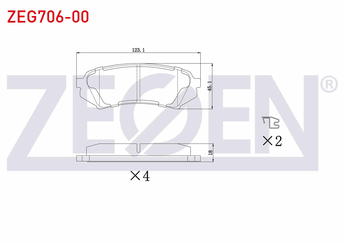 Fren Disk Balata Arka ZEGEN ZEG706-00   446660030 446660070 446660110 04466 60070 0446660070 0446660110 04466-60070 04466 60030 0446660030 04466-60030 4466YZZC4 04466YZZC4